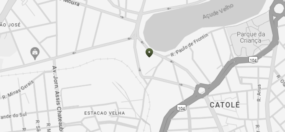Mapa marcando o endereço em Rua Ali Perto, 25 Campina Grande-PB